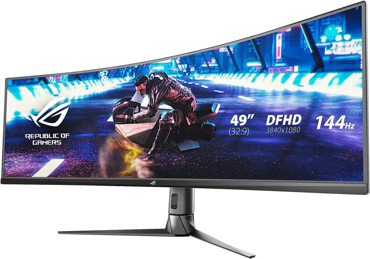 New ASUS 49" ROG Strix Super Ultra-Wide HDR Curved Gaming Monitor Model XG49VQ — ASUS Gaming Monitors