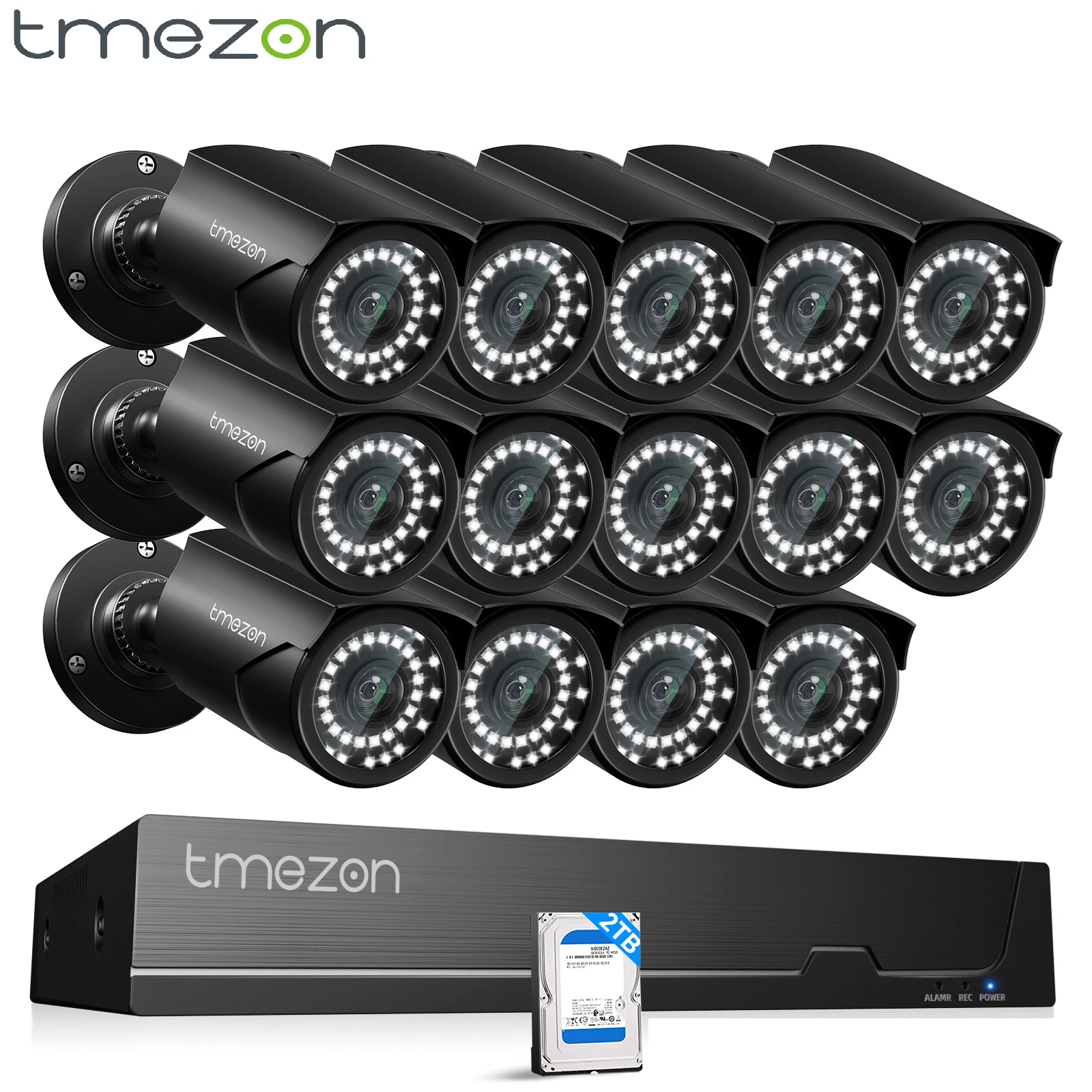 4K Surveillance Camera PoE System H.265+ Human Detect Siren Alarm Home Security — TMEZON Cctv Cameras