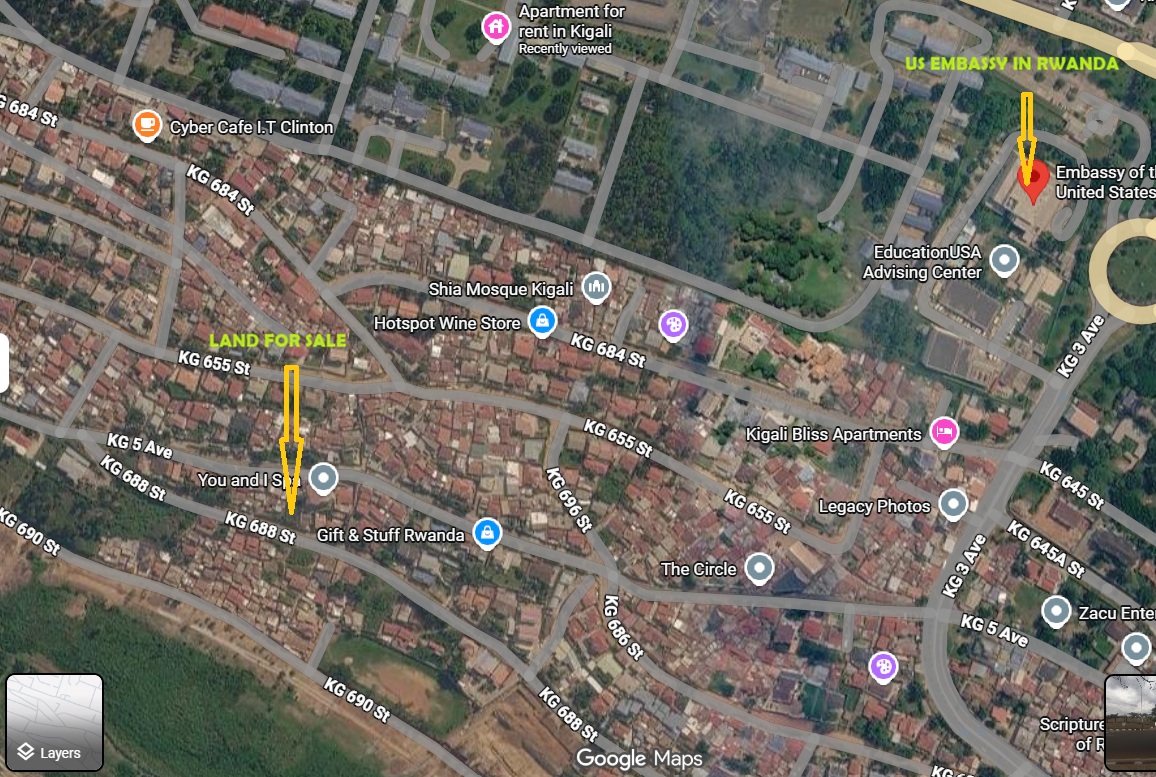 Rwanda Kigali Prime Plot for Sale in Kacyiru Near the U.S. Embassy — for sale in Rwand Kigali Kacyiru Near the U.S. Embassy