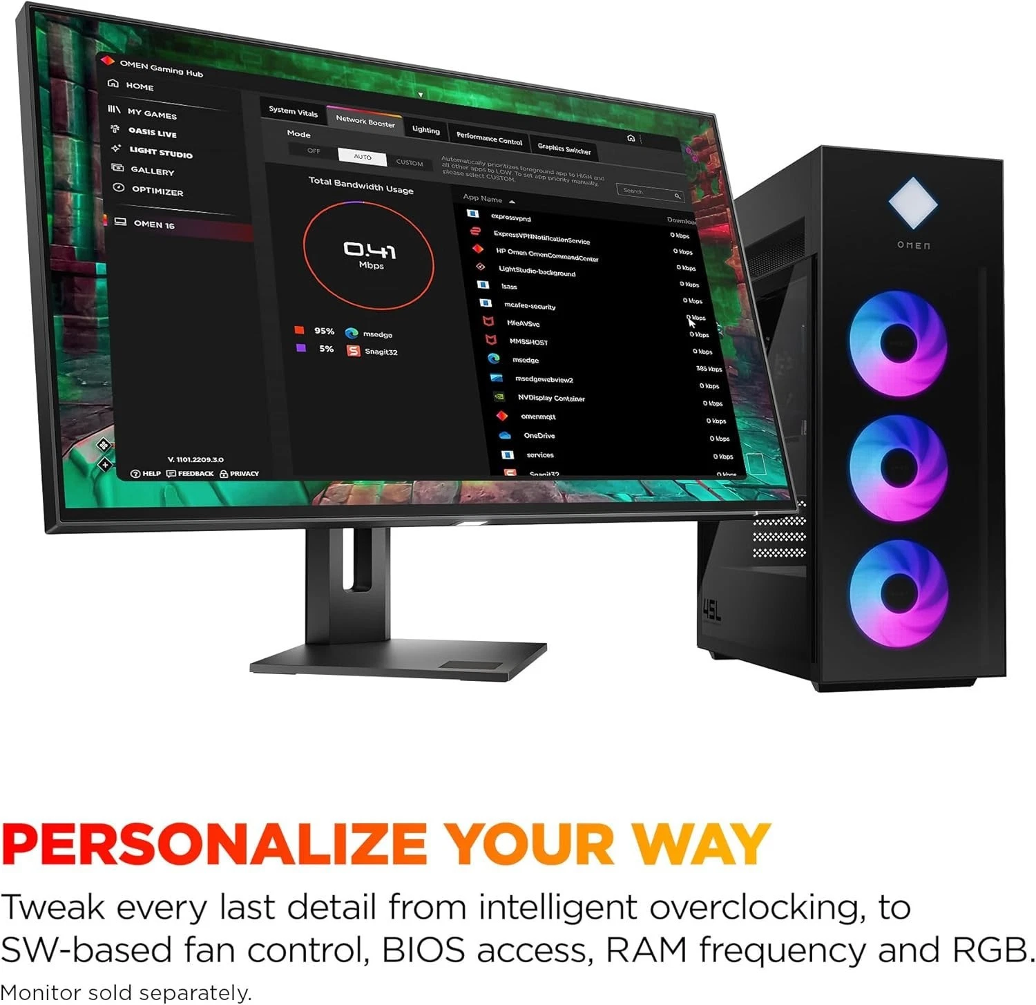 HP OMEN 45L GT22 Gaming PC - Intel Core Ultra 7 265K, RTX 5070 Ti, Win 11 Pro — HP Gaming PC