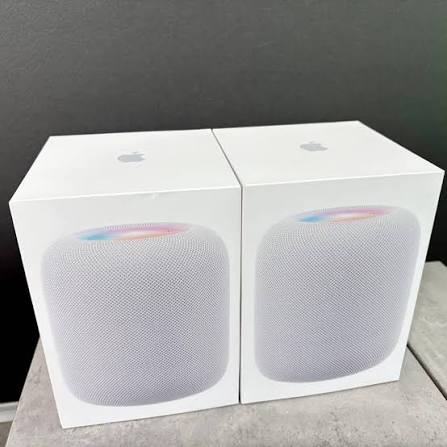 Apple HomePods Space Gray Set of Two (2) Speakers Stereo Pair WITH ORIGINAL BOXES — Apple Homepods