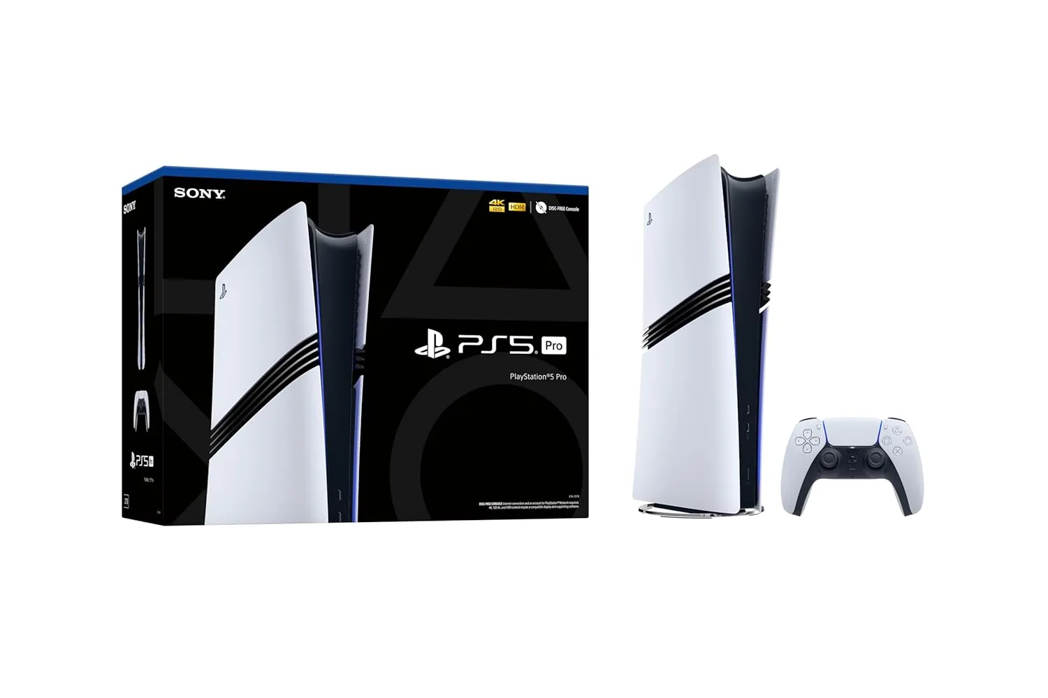 Sony PlayStation 5 Pro Gaming Console, PS5, Enhanced AMD Performance Architecture, Ultra-High-Speed SSD Storage, Advanced Ray Tracing Technology, AI-Powered Image Upscaling, 4K And 8K Gaming Support, DualSense Wireless Controller Compatibility, Tempest 3D AudioTech, Next-Generation Entertainment System — Sony PlayStation Play Station