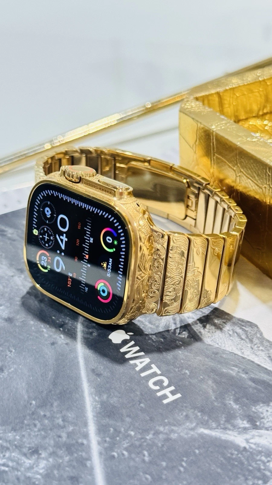 ✅ Custom 24k Gold Apple Watch Ultra 2 Engraved + Luxury Box | Authentic ✅ — Apple Watches
