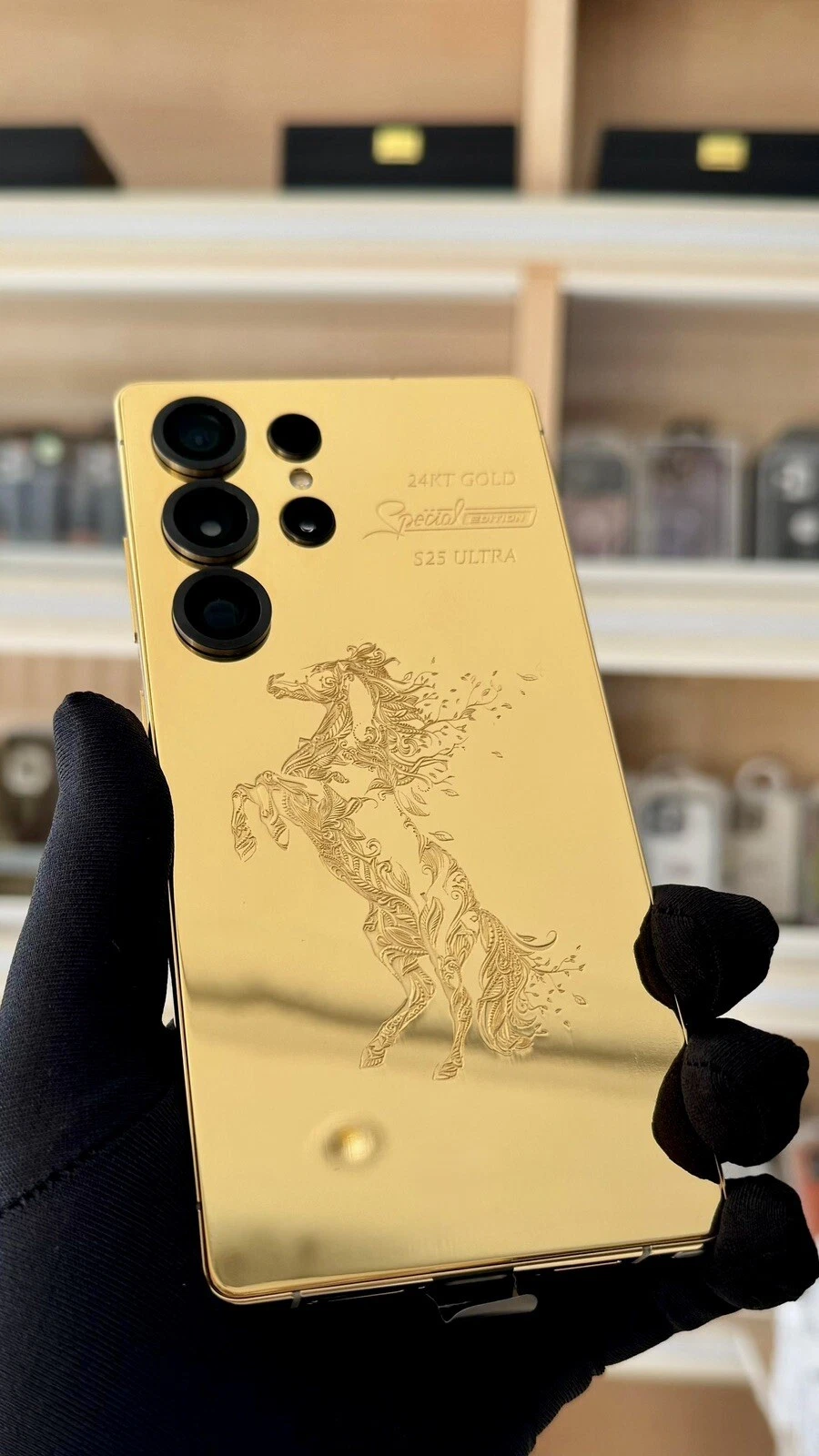 New Custom 24k Gold Engraved Samsung Galaxy S25 Ultra 512GB Phone GSM Unlocked — Samusung Phones