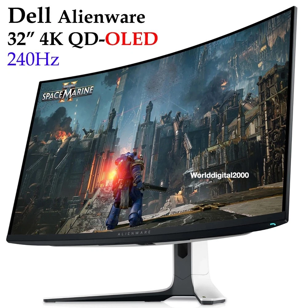 DELL Alienware 32 4K QD-OLED Curved Gaming Monitor AW3225QF 240Hz NVIDIA G-Sync — Dell Gaming Monitors