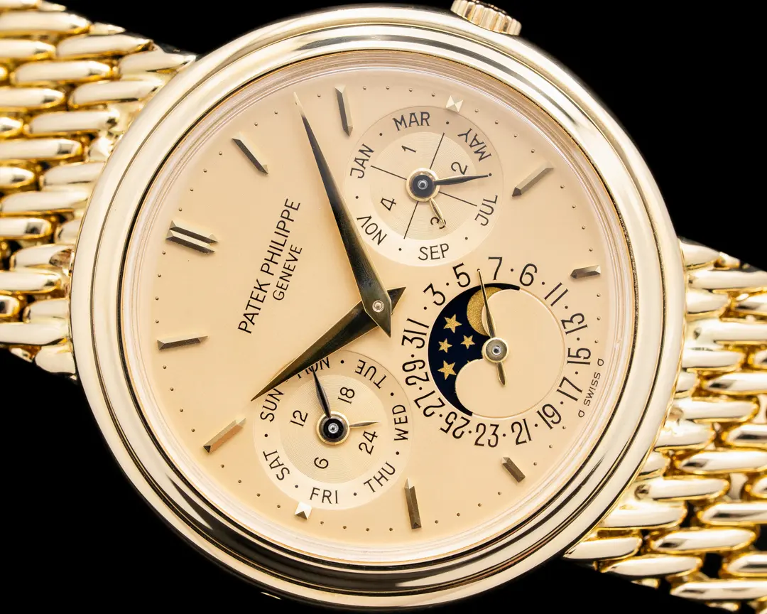 Patek Philippe 3945/001 Perpetual Calendar 18K Yellow Gold DORE Dial RARE — Luxury watch Watches