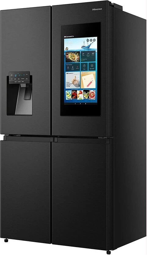 Hisense 680-Litres Multi-Door Smart Fridge RC-68WC4SB; Touch Screen + Ice Maker + Water Dispenser, Frost Free Refrigerator – Black (3YRs WRTY) — Hisense Fridge's